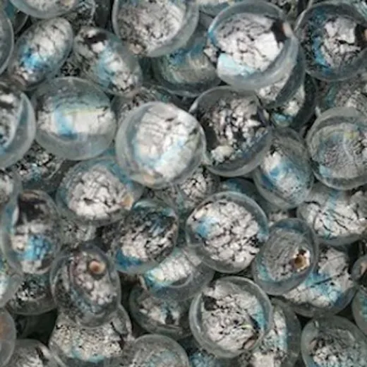 Patterned Silver Foil Discs, 12x10mm, Blue, 10 Pack Patterned Silver Foil Discs, 12x10mm, Blue, 10 Pack