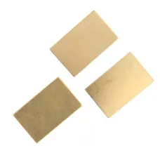 24ga Brass Square, 13 x 22mm, Pack of 4