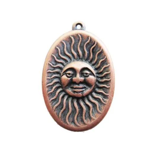 Kabela Mr Sunshine Connector, Antique Copper, 19 x 19mm Kabela Mr Sunshine Connector, Antique Copper, 19 x 19mm