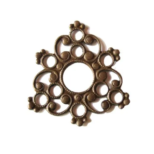 Rustic Sable Brass Epiphany Filigree Open Circle Connector Link Pendant Drop, Kabela Designs, Vintage Style, 27mm x 27mm, 1 piece Rustic Sable Brass Epiphany Filigree Open Circle Connector Link Pendant Drop, Kabela Designs, Vintage Style, 27mm x 27mm, 1 piece