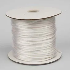 3mm Rattail Cord, White, priced per 5 metre