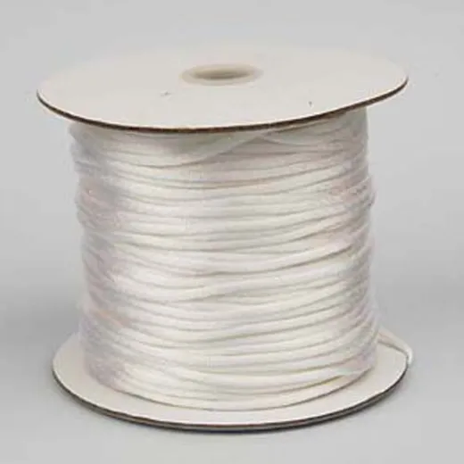 3mm Rattail Cord, White, priced per 5 metre 3mm Rattail Cord, White, priced per 5 metre