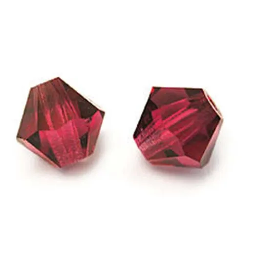 Preciosa 6mm Fuschia Czech Machine Cut Bicones, Bag of 24 Pcs Preciosa 6mm Fuschia Czech Machine Cut Bicones, Bag of 24 Pcs