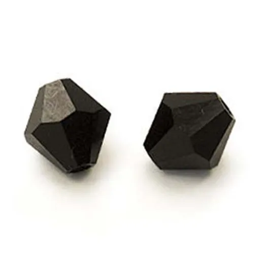 Preciosa 6mm Jet Bicones, Pack of 24 Preciosa 6mm Jet Bicones, Pack of 24