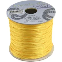 2mm Rattail Cord, Yellow in 7m pack