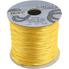 2mm Rattail Cord, Yellow in 7m pack