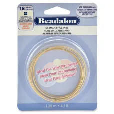 18 Gauge Fancy Square German Wire, 1.25M, Non Tarnish Brass