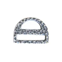 Miyuki-Strap Findings D shape 17.5x13mm Matt Silver,  pack of 2