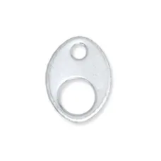 8mm Wide Oval Silver Colour Tag, pack of 24pcs, 322B-011