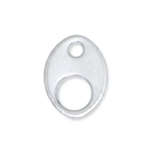 8mm Wide Oval Silver Colour Tag, pack of 24pcs, 322B-011 8mm Wide Oval Silver Colour Tag, pack of 24pcs, 322B-011