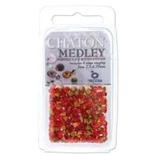 Preciosa Chaton Medley, Hyacinth, Approx 5 Grams