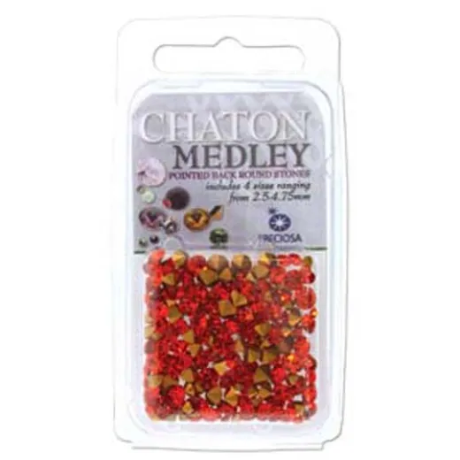 Preciosa Chaton Medley, Hyacinth, Approx 5 Grams Preciosa Chaton Medley, Hyacinth, Approx 5 Grams