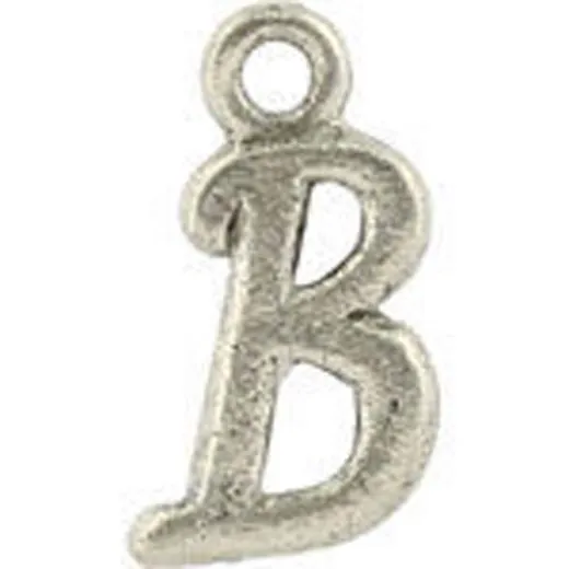 B Hanging Letter Charm 8x14mm B Hanging Letter Charm 8x14mm