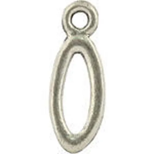 O Hanging Letter Charm 8x14mm O Hanging Letter Charm 8x14mm