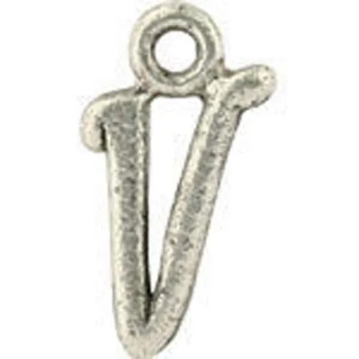 V Hanging Letter Charm 8x14mm V Hanging Letter Charm 8x14mm