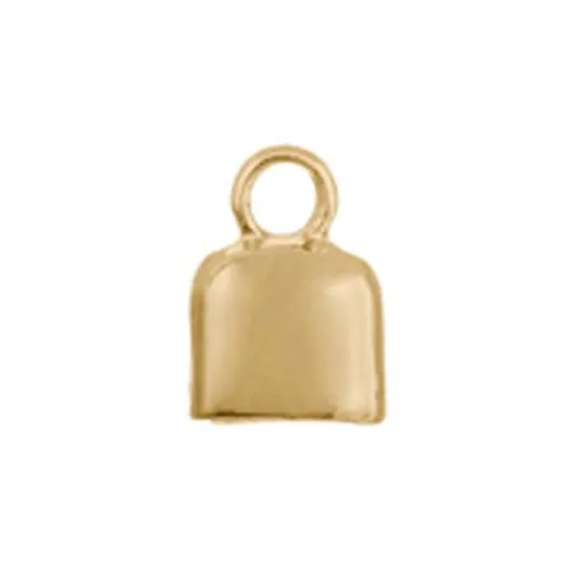 End Cap for 9x5mm Cord Oval Gold colour, pack of 2 End Cap for 9x5mm Cord Oval Gold colour, pack of 2