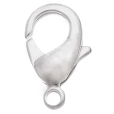 18mm Matte Silver Lobster Clasps, Pack of 10