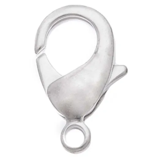 18mm Matte Silver Lobster Clasps, Pack of 10