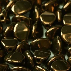 Jet Bronze 5x3mm Pinch Beads, Approx 10gms