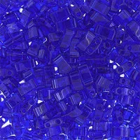 Bulk Bag Half Tila Beads Ocean Blue Transparent 50 Grams - 0151