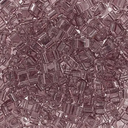 Light Amethyst Transparent Half Tila Beads, colour 0142, 5.2gm approx. Light Amethyst Transparent Half Tila Beads, colour 0142, 5.2gm approx.