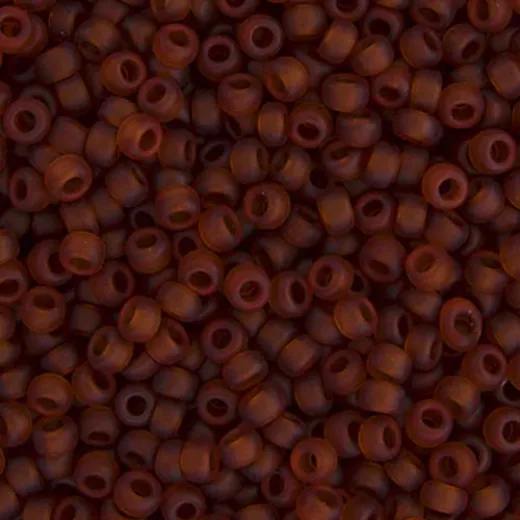 Dark Topaz Transparent Matte, Miyuki 11/0 Seed Beads, Colour 0134F, 250 Grams Dark Topaz Transparent Matte, Miyuki 11/0 Seed Beads, Colour 0134F, 250 Grams