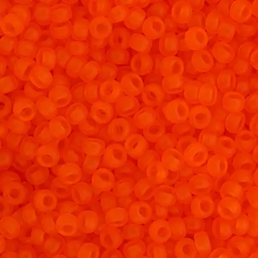 Orange Transparent Matte, Miyuki 11/0 Seed Beads, Colour 0138F, 250 Grams Orange Transparent Matte, Miyuki 11/0 Seed Beads, Colour 0138F, 250 Grams