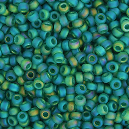 Emerald Transparent AB Matte, Miyuki 11/0 Seed Beads, Colour 0147FR, 22g Approx Emerald Transparent AB Matte, Miyuki 11/0 Seed Beads, Colour 0147FR, 22g Approx