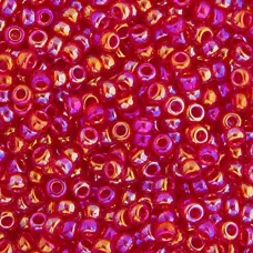 Light Siam Transparent AB Miyuki 11/0 Seed Beads, 250g, Colour 0254