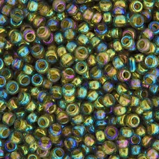 Bulk Bag Olivine Chartreuse Lined AB Miyuki 11/0 Seed Beads, 250g, Colour 0361