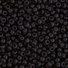 Opaque Black Miyuki Seed Beads 11/0, Colour 0401, 22g