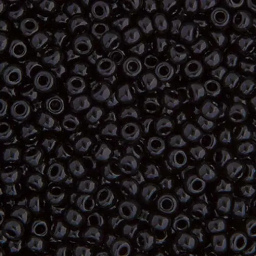Opaque Black Miyuki Seed Beads 11/0, Colour 0401, 22g Opaque Black Miyuki Seed Beads 11/0, Colour 0401, 22g
