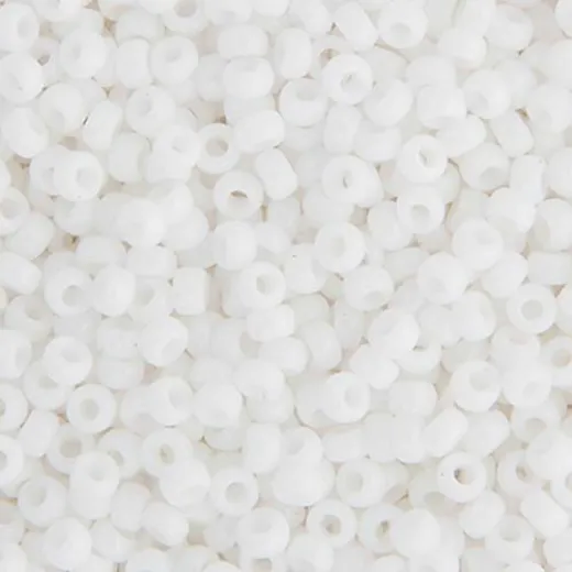 Chalk White Opaque Colour-402, Miyuki 11/0, 22g Chalk White Opaque Colour-402, Miyuki 11/0, 22g