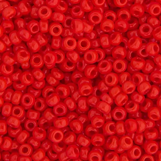 Red Vermillion Opaque Miyuki 11/0 Seed Beads, 250g, Colour 0407 Red Vermillion Opaque Miyuki 11/0 Seed Beads, 250g, Colour 0407