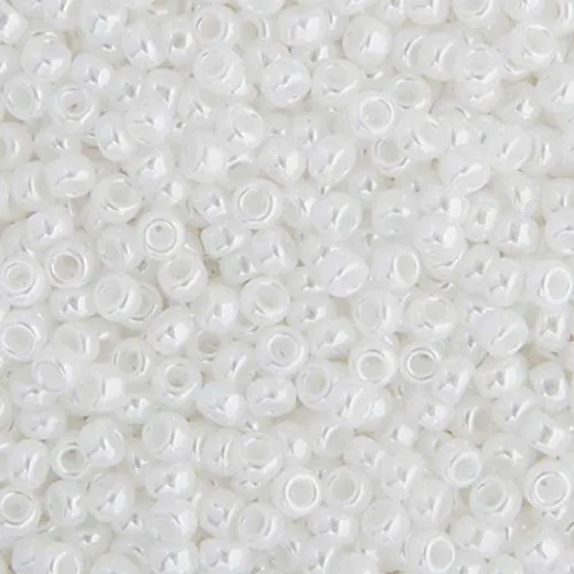 White Pearl Opaque Luster Colour -0420, Miyuki 11/0, 22g White Pearl Opaque Luster Colour -0420, Miyuki 11/0, 22g