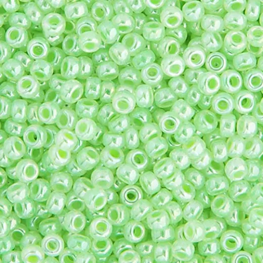 Bulk Bag Light Crystal Green Miyuki 11/0 Seed Beads, 250g, Colour 0520 Bulk Bag Light Crystal Green Miyuki 11/0 Seed Beads, 250g, Colour 0520