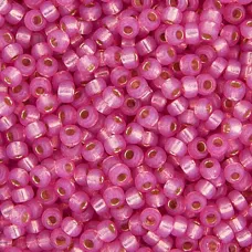 Bulk Bag Light Rose Silver Lined Opal Dyed Alabaster Miyuki 11/0 Seed Beads, 250...
