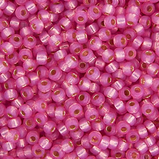 Bulk Bag Light Rose Silver Lined Opal Dyed Alabaster Miyuki 11/0 Seed Beads, 250g, Colour 0556 Bulk Bag Light Rose Silver Lined Opal Dyed Alabaster Miyuki 11/0 Seed Beads, 250g, Colour 0556