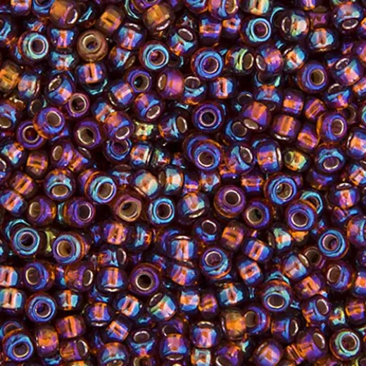 Dark Topaz Silver Lined AB Miyuki 11/0 Seed Beads, 250g, Colour 1005 Dark Topaz Silver Lined AB Miyuki 11/0 Seed Beads, 250g, Colour 1005