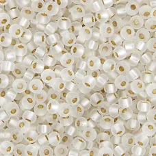 Crystal Silver Lined Semi-frosted colour 1901, Miyuki 11/0, 22g