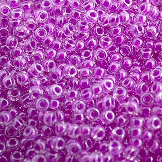 Colour Lined Purple Luminous Neon Color Miyuki 11/0 Seed Beads, 250g, Colour 4303 Colour Lined Purple Luminous Neon Color Miyuki 11/0 Seed Beads, 250g, Colour 4303