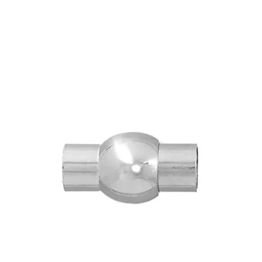 5.5 x 17.5mm Tube & Ball Magnetic Clasp, Silver 5.5 x 17.5mm Tube & Ball Magnetic Clasp, Silver