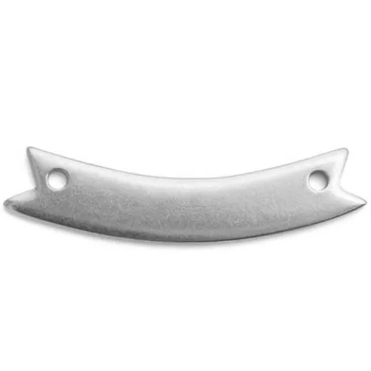 Pewter Banner, 1 3/4 x 1/4" Blank Pewter Banner, 1 3/4 x 1/4" Blank