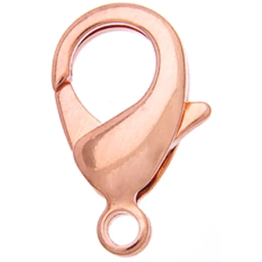 15mm Copper Lobster Clasps, Pack of 5 15mm Copper Lobster Clasps, Pack of 5