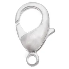26mm Matte Silver Lobster Clasp, Pack of 2