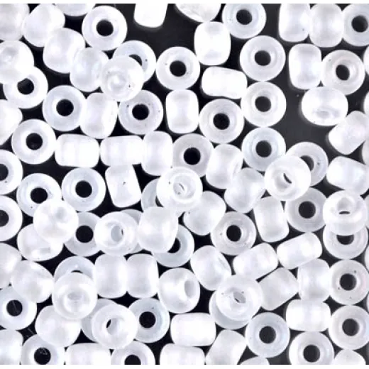 Miyuki Size 6 Seed Beads, Crystal Transparent AB Matte, Colour 0131FR, 250g approx.