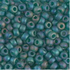 Matte Transparent Emerald AB Miyuki size 6/0 Colour  0147FR, 20g approx.