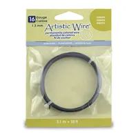 Hematite Colour, 10ft (3m) 16ga 1.3mm Silver Plated Artistic Wire