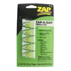 Single use Zap-a-Gap CA Adhesive, pack of 5