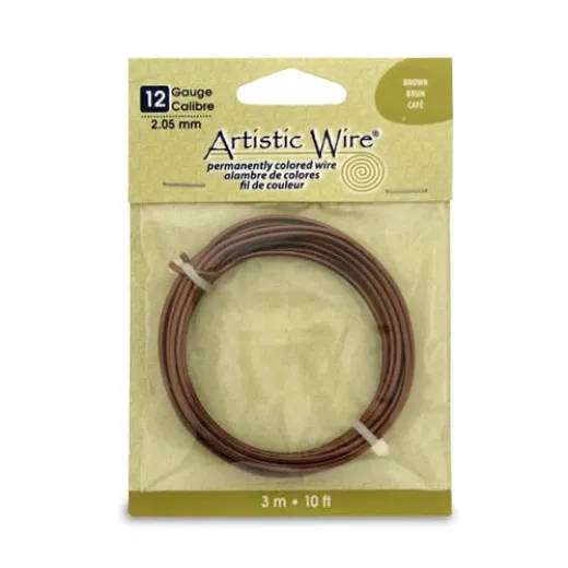 12 Gauge (2.1 mm), Brown coloure copper Wire, 10 ft length 12 Gauge (2.1 mm), Brown coloure copper Wire, 10 ft length